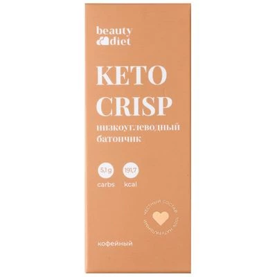 Батончик низкоуглеводный Keto Crisp с Кофе без сахара 35г-0}