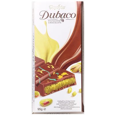 Молочный шоколад Dubaco с кадаифом и фисташковой пастой Турция 95г-0}