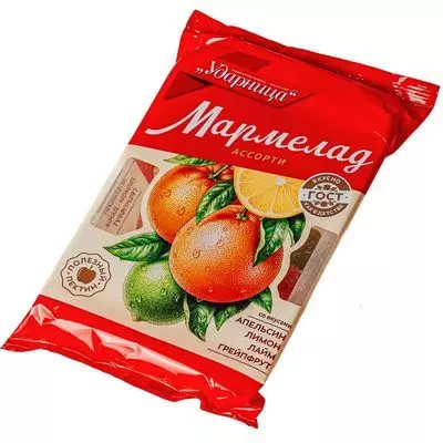 Мармелад Ассорти со вкусом апельсина, лимона, грейпфрута, лайма 275г ...