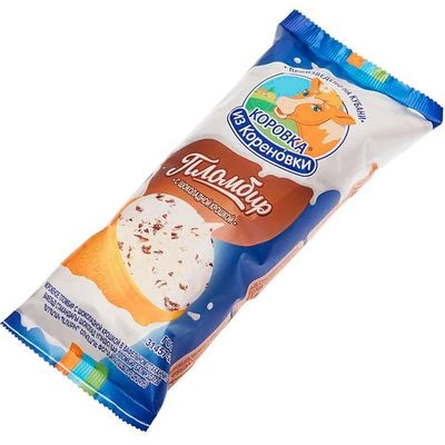 Мороженое пломбир с шоколадной крошкой стаканчик 15% жир. 80г-0}