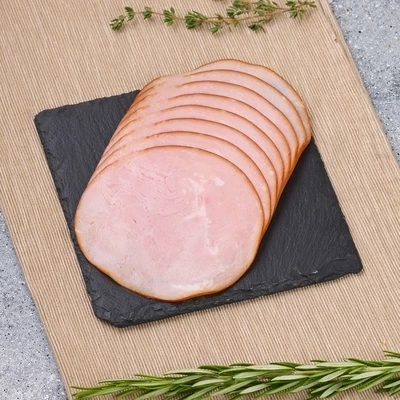 Бекон вареный Деликатесный нарезка Деликатеска 100г-1}