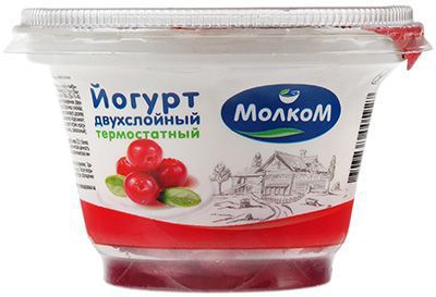 Йогурт термостатный Брусника-клюква 3,3% жир., 140г