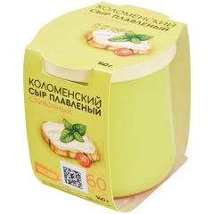  Сыр плавленый сливочный Коломенский 60% жир.140г