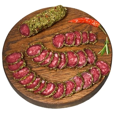 Колбаса сыровяленая Сальчичон Монтанья Премиум в пряных травах Деликатеска 110г-0}