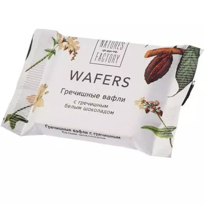Вафли гречишные Natures own factory с гречишным белым шоколадом 20г ...