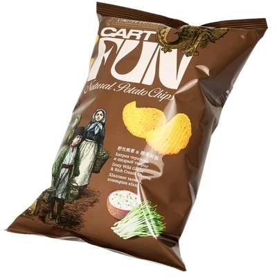 Чипсы картофельные со вкусом Черемши с творогом Cat of fun 67г-1}