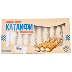 Креветки очищенные без головы в тесте Катаифи 16/19 260г
