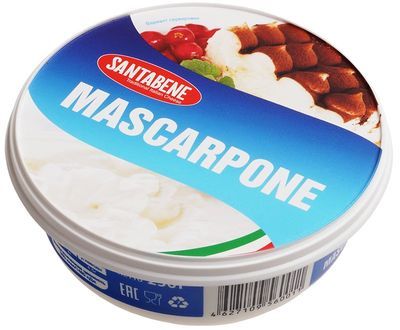 Сыр Маскарпоне 80% жир., 250г - купить в Москве по выгодной цене в ...