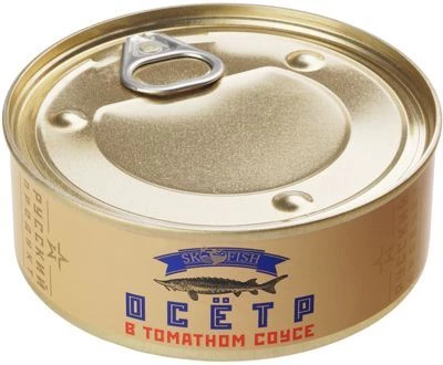 Осетр консервированный в томатном соусе 240г-0}