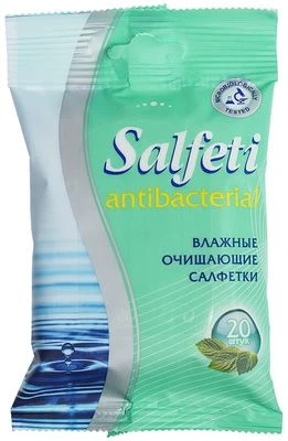 Салфетки влажные Salfeti антибактериальные 20шт-0}