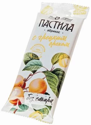 Пастила из абрикоса с грецким орехом без специй без сахара 50г-1}