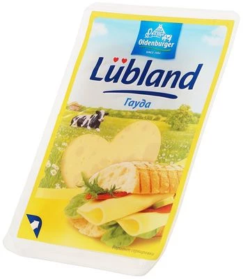 Сыр Lubland Гауда нарезка 45% жир. 125г-1}