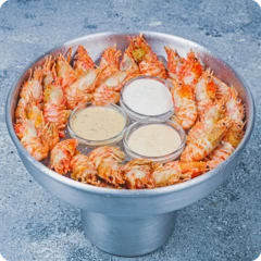 Креветки Дракон + 3 соуса 500г