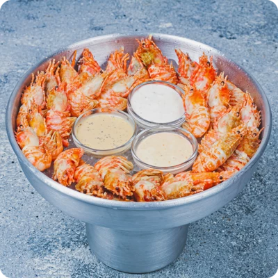 Креветки Дракон + 3 соуса 500г-0}