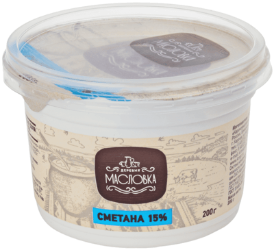 Сметана 15% жир., 200г -0}