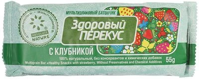 Батончик-мюсли Здоровый перекус с клубникой Absolute Nature 55г-1}