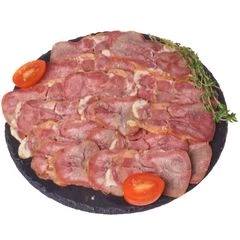 Язык говяжий томленый в Смокере нарезка Деликатеска 100г