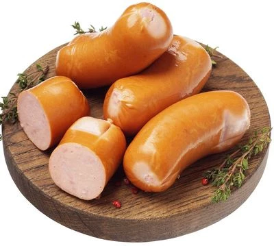 Сардельки Ветчинные вареные Деликатеска ~520г-0}