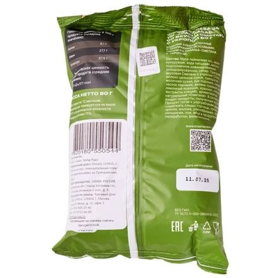 Чипсы из лаваша Краш Лаваш Сметана с укропом 80г-1}