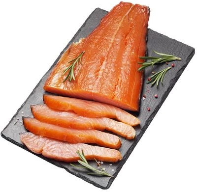 Семга холодного копчения филе на коже Деликатеска ~500г-1}