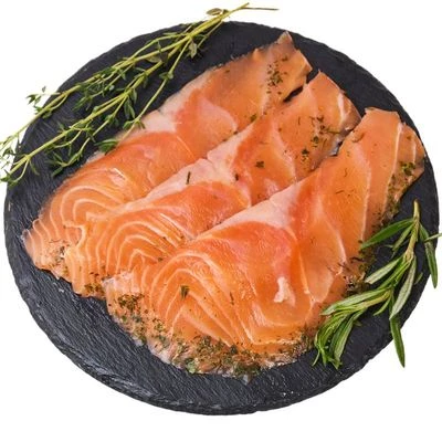 Форель слабосоленая с укропом филе-слайсы Деликатеска 100г - купить в Москве по выгодной цене в интернет-магазине Деликатеска.ру