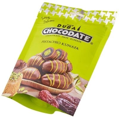 Конфеты Финики с фисташковой пастой и тестом кунафа в молочном шоколаде ОАЭ 90г-1}