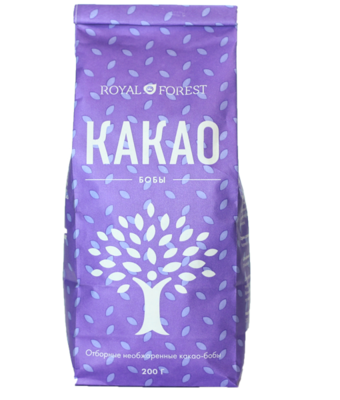 Какао-бобы необжаренные Royal Forest 200г-0}