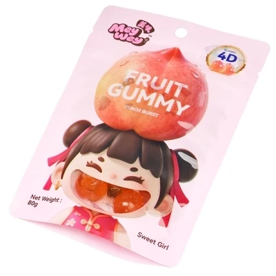 Жевательный мармелад Mey Wey 4D со вкусом персика Китай 80г -1}