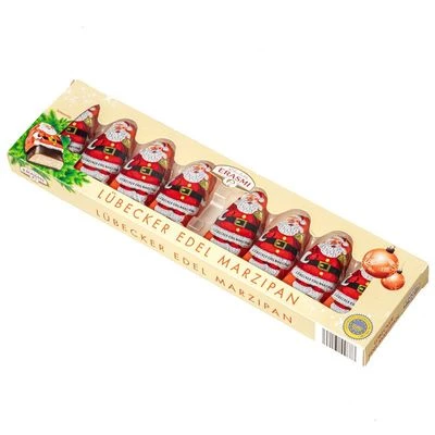 Шоколадные фигурки Дед Мороз с классической марципановой начинкой 100г-0}