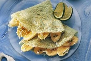 Блинчики с кокосом и бананами