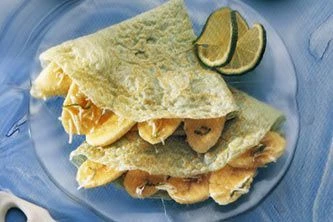 Блинчики с кокосом и бананами