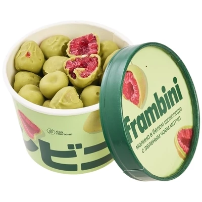 Малина в белом шоколаде с зеленым чаем матча Frambini 130г-0}