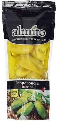 Перец пепероничини зеленый маринованный Греция 250г-0}