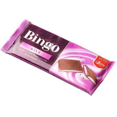 Шоколадная плитка с начинкой со вкусом молока Bingo Северная Македония 90г-1}