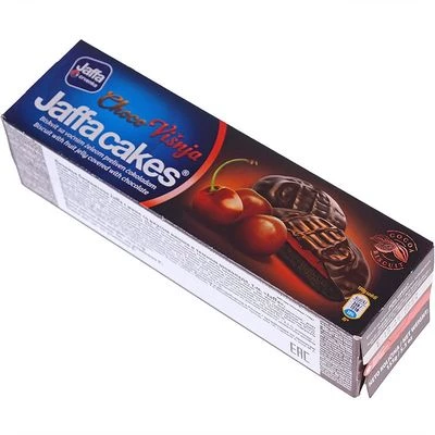 Печенье бисквитное Jaffa с желе со вкусом вишни в темном шоколаде 155г-0}