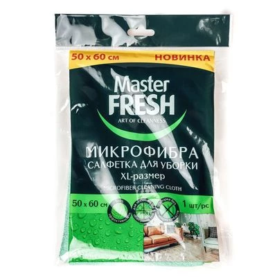 Салфетка для уборки пола Микрофибра XL Master Fresh 1шт-0}