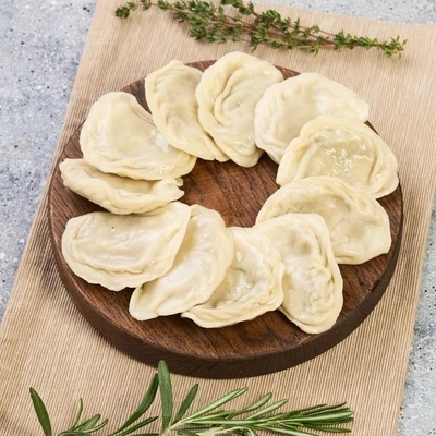 Вареники постные с картофелем и грибами Деликатеска 250г-1}