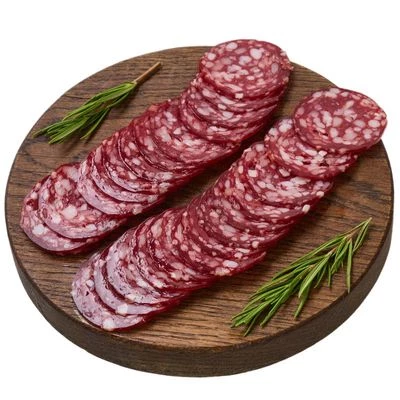 Колбаса сырокопченая Брауншвейгская нарезка Деликатеска 100г-1}