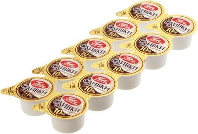 Сливки порционные питьевые 10% жир. стерилизованные Гек 100г-0}