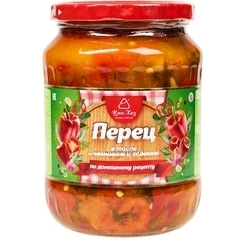 Перец в масле с чесноком и зеленью по домашнему рецепту 680г