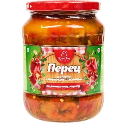 Перец в масле с чесноком и зеленью по домашнему рецепту 680г-0}