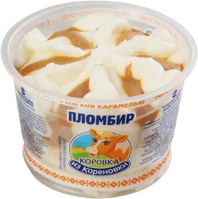 Мороженое пломбир с карамелью 15% жир., 150г -1}