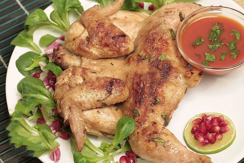 Цыплята Корнишоны  на гриле