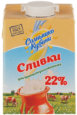 Сливки ультрапастеризованные 22% жир., 500мл - купить в Москве по ...