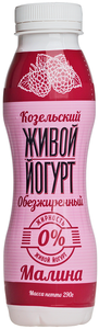 Йогурт живой Малина 0% жир., 290г