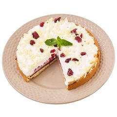 Торт брусничный кремовый с белым шоколадом 1.5кг