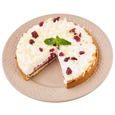 Торт брусничный кремовый с белым шоколадом 1.5кг-1}