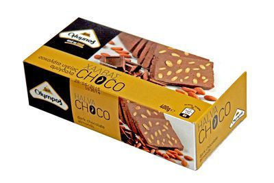 Халва тахинная с горьким шоколадом и миндалем 400г