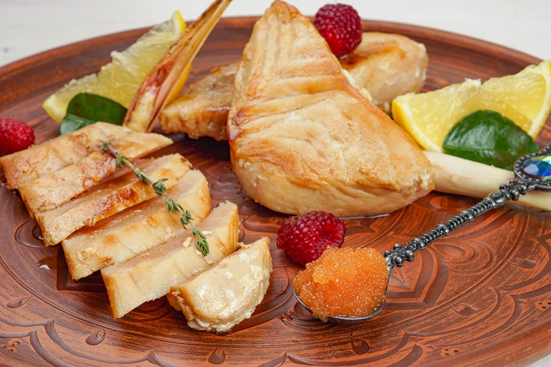 Жареная рыба-луна