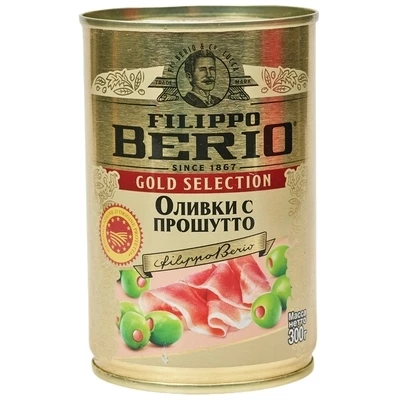 Оливки с прошутто Filippo Berio Испания 300г-0}